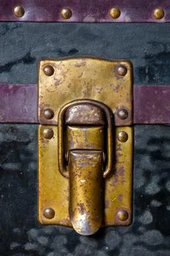 Old trunk lock Stock Photos