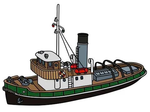 Old tugboat Stock Illustration