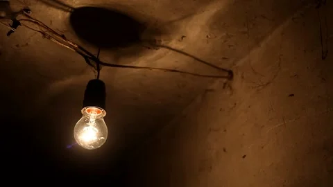 Old tungsten bulb. Stock Footage 130421740