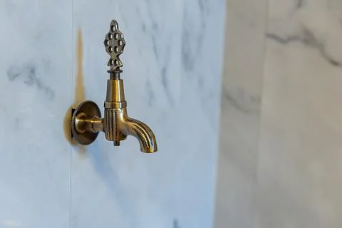 Old Turkish bath and authentic faucet, Traditional Turkish bath and materia.. Stock Photos