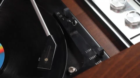 Old Turntable Dolly Shot Stock Footage 57717613