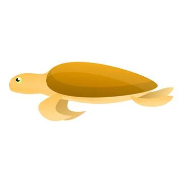 Old turtle icon, cartoon style Stock Illustration