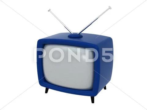 Old tv . 3d Stock Illustration
