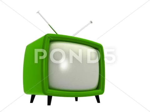 Old tv . 3d Stock Illustration