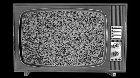 Old tv and Static Noise Stock Footage 34923209