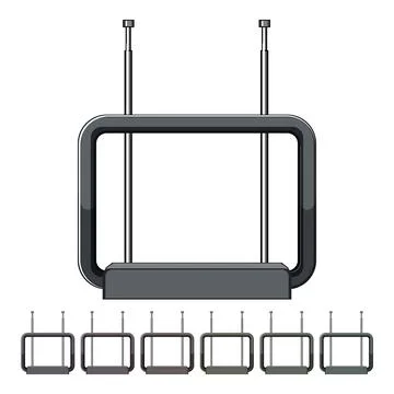 Old tv antenna cartoon vector graphic Stock Illustration
