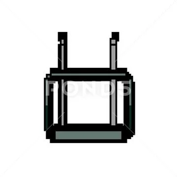 Old tv antenna game pixel art vector illustration ~ Clip Art #241506971