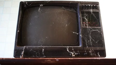 Old TV, bottom view Stock Footage 138154278