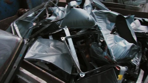 Old TV display and monitors garbage trash for recycle at the dump Stock Footage 91332731