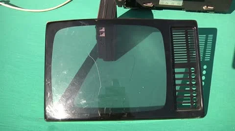 Old tv Stock Footage 10725753