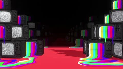 Old TV Video stock 317902994