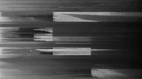Old TV, Glitch screen overlay black, volume 2 動画素材 155387707