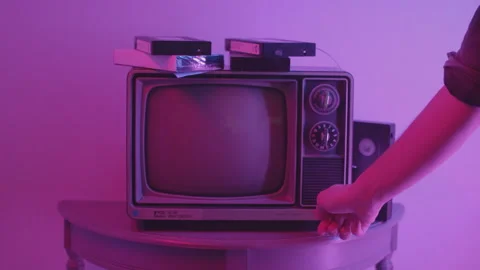 Old TV Green Screen With Reflections 09 Stock Footage 171541633