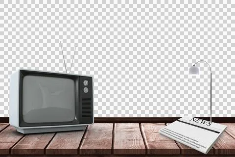 An old TV 库存插图