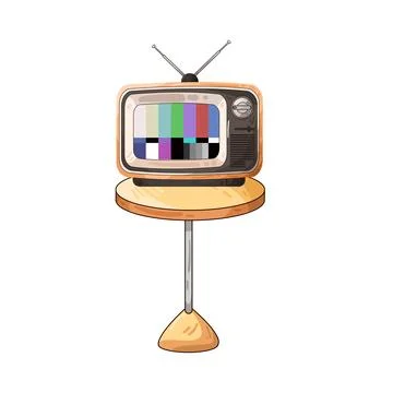 Old tv illustration Stock Illustration