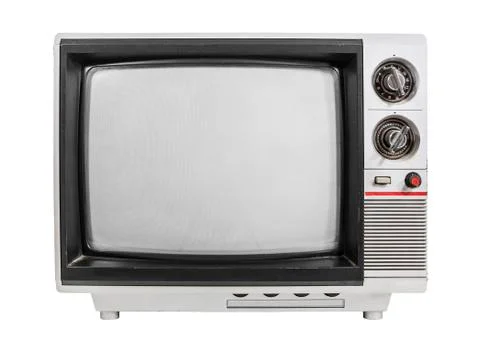 Old tv isolated Stock Photos