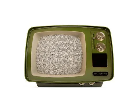 Old tv isolated on white background Stock Illustration