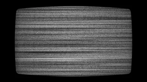 Old TV Noise Horizontal Static Effect Animation Stock Footage 312968636