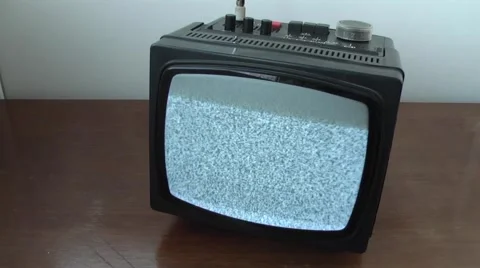 Old TV not working Stock Footage 978917