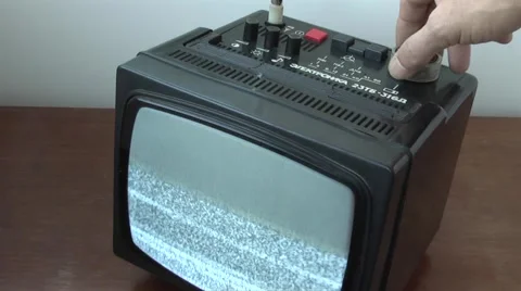 Old TV not working Video stock 978935