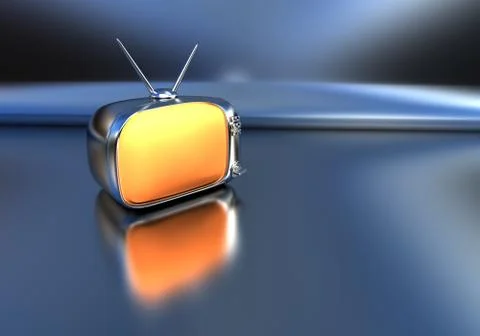 Old TV on the old background. Stock Illustration