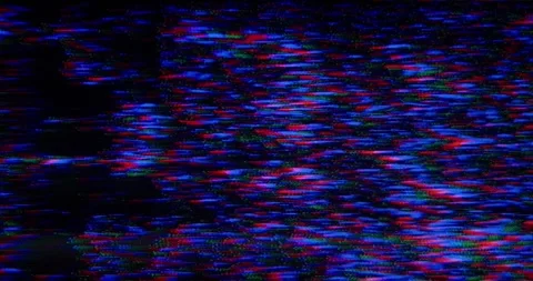 Old TV Screen Glitch with Distorted Analog Texture Stock Footage 317258727