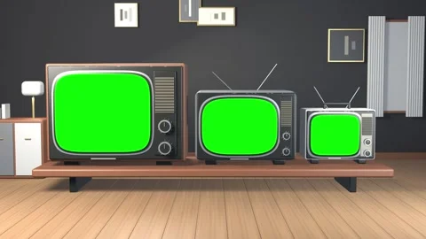 Old TV Screen television set bg able to loop endless Stock Footage 346606382