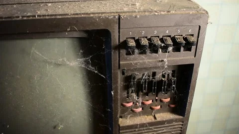 Old TV, setting buttons Stock Footage 138154270