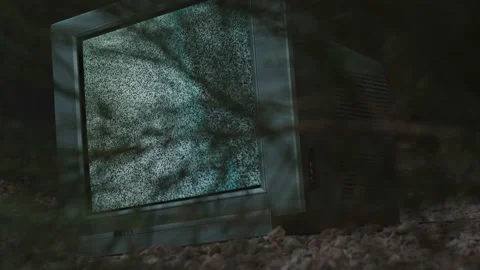 Old TV Static Screen Outdoors Stock Footage 149167137
