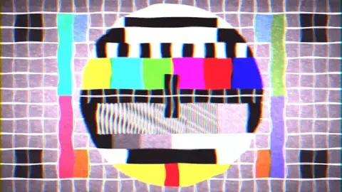 Old Tv Test Signal Sight Background Loop Stock Footage 96072007