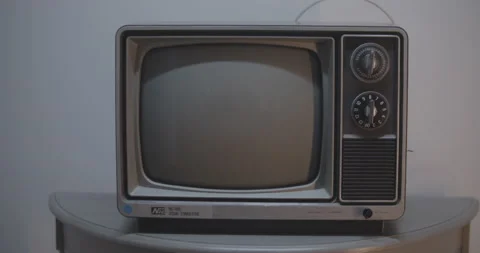 Old TV Turn On Stock Footage 171542066