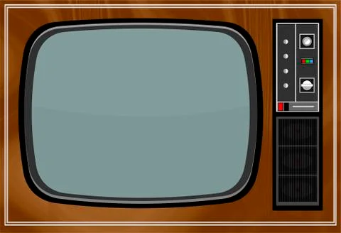 Old TV vector Stock Illustration