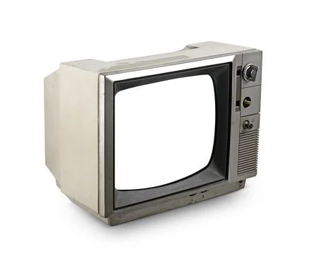 Old tv on white background isolated Stock Photos