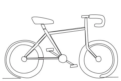An old two-wheeled bicycle Stock Illustration