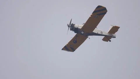 Old type airplane Stock Footage 149841200