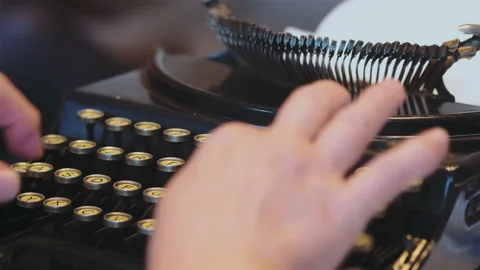 Old typewriter in 4k Stock Footage 88769844