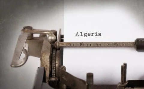 Old typewriter - Algeria Foto stock