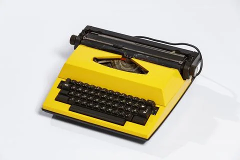 Old typewriter, blank sheet in a typewriter. Stock Photos