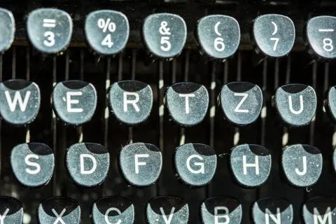 Old typewriter, close-up Stock Photos