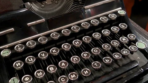 Old typewriter days of the Soviet Union. Stock Footage 108108531