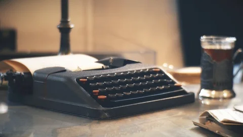Old typewriter days of the Soviet Union. Stock Footage 108108763