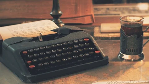 Old typewriter days of the Soviet Union. Stock Footage 108108900