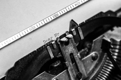 Old typewriter - Dear Mr. Stock Photos