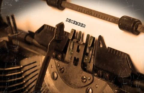 Old typewriter - December Stock Photos