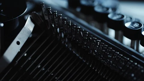 Old typewriter details 스톡 동영상 88256833