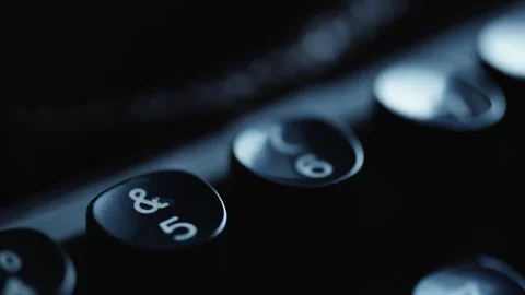 Old typewriter details Stock-Footage 88257508
