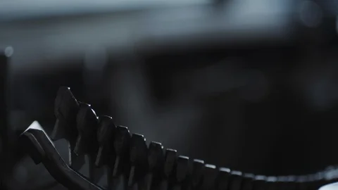 Old typewriter details 스톡 동영상 88257678