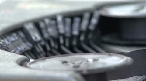 Old typewriter Video stock 33637338