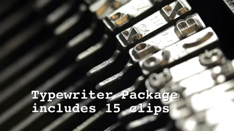 Old typewriter Stock Footage