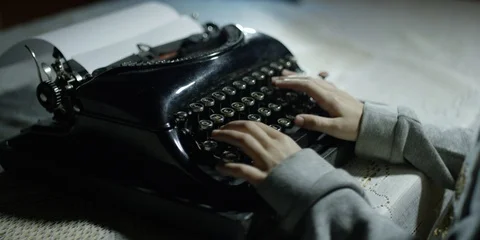 An old typewriter Stock Footage 119098771